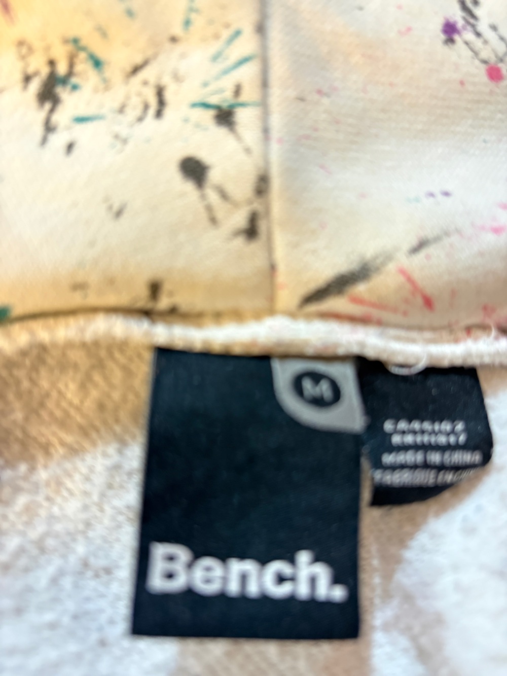 Bench Vintage Funnel Neck Paint-Splatter Lightweight Jacket in White, Pink, etc - Picture 4 of 10